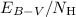 Mathematical equation: $E_{B-V}/N_{\rm H}$