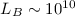 Mathematical equation: $L_{B}\sim10^{10}$