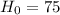 Mathematical equation: $H_{0}=75$