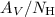 Mathematical equation: $A_V/N_{\rm H}$