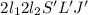 Mathematical equation: $2l_1 2l_2 S'L'J'$