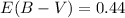 Mathematical equation: $E(B-V)=0.44$