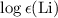 Mathematical equation: $\log\epsilon({\rm Li})$