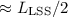 Mathematical equation: $\approx L_{\rm LSS}/2$