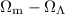 Mathematical equation: $\Omega_{{\rm m}}-\Omega_\Lambda$