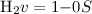 Mathematical equation: ${\rm H}_2 v=1{-}0 S$