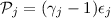 Mathematical equation: ${\cal P}_j = (\gamma_j - 1) \epsilon_j$