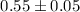 Mathematical equation: $0.55\pm0.05$