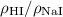 Mathematical equation: $\rho_{\rm HI}/\rho_{\rm NaI}$