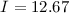 Mathematical equation: $I=12.67$