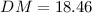 Mathematical equation: $DM = 18.46$