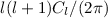Mathematical equation: $l(l+1)C_l/(2\pi)$