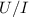Mathematical equation: $U/I$