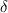 Mathematical equation: ${\delta}$