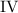 Mathematical equation: $\rm IV$