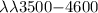 Mathematical equation: $\lambda\lambda3500{-}4600$