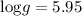 Mathematical equation: ${\rm log} g=5.95$