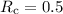 Mathematical equation: $R_{\rm c} = 0.5$