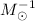 Mathematical equation: $M_{\odot}^{-1}$