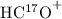 Mathematical equation: ${\rm HC^{17}O}^+$