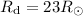 Mathematical equation: $R_{\rm d}=23 R_{\odot}$