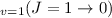 Mathematical equation: $_{v=1}(J=1\rightarrow0)$