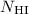 Mathematical equation: $N_{\rm {HI}}$
