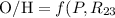 Mathematical equation: ${\rm O/H}=f(P, R_{23}$
