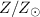 Mathematical equation: $Z/Z_{\odot}$