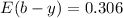 Mathematical equation: $E(b-y)=0.306$