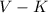 Mathematical equation: $V-K$