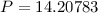 Mathematical equation: $P = 14.20783$