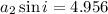 Mathematical equation: $a_2 \sin i = 4.956$