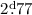 Mathematical equation: $2\fd77$