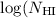 Mathematical equation: $\log(N_{\rm HI}$