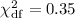 Mathematical equation: $\chi^{2}_{\rm df}=0.35$