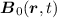 Mathematical equation: ${\vec B}_0({\vec r},t)$