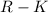 Mathematical equation: $R-K$