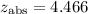 Mathematical equation: $z_{\rm abs} = 4.466$