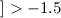 Mathematical equation: $]> -1.5$