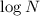 Mathematical equation: $\log N$