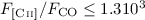 Mathematical equation: $F_{\rm [\ion{C}{ii}]} / F_{\rm CO} \leq 1.3 10^3$
