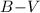Mathematical equation: $B{-}V$