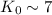 Mathematical equation: $K_0 \sim 7$