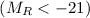 Mathematical equation: $(M_R < -21)$