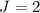 Mathematical equation: $J=2$