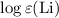 Mathematical equation: $\log \varepsilon ({\rm Li})$