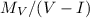 Mathematical equation: $M_{V}/(V-I)$