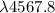 Mathematical equation: $\lambda 4567.8$