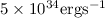 Mathematical equation: $5\times 10^{34}\rm erg s^{-1}$
